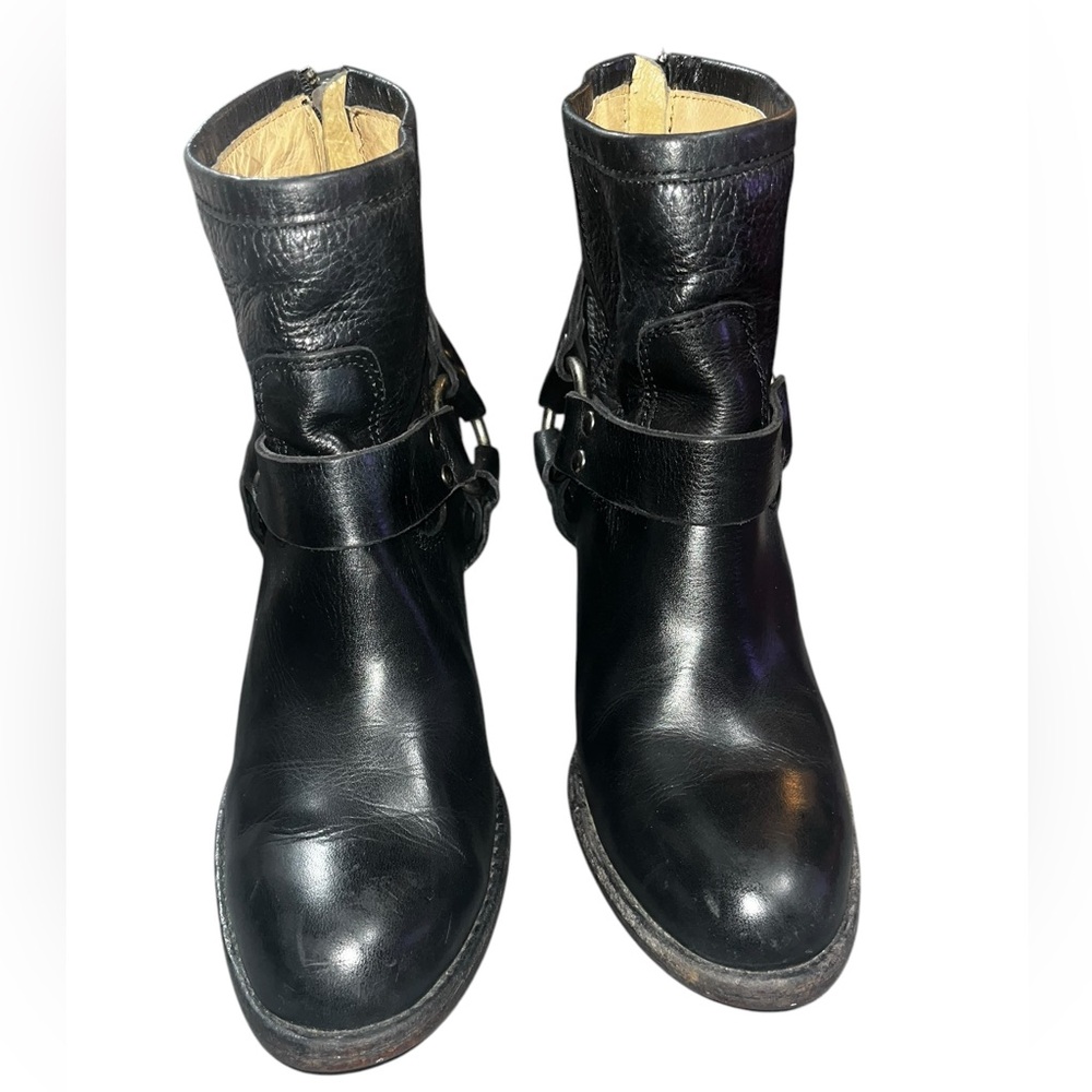 FRYE Motorcycle Tabitha Harness Ankle Boots Size 6.5 - Picture 2 of 8